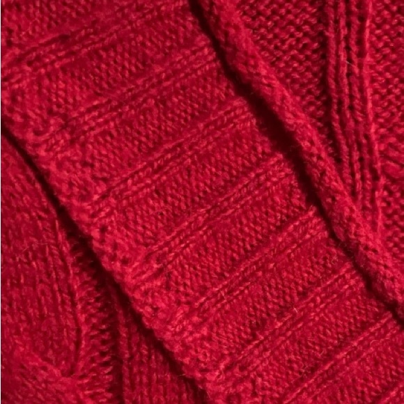 XXL Alfred Sung Cable Knit V-neck Sweater - Picture 7 of 14